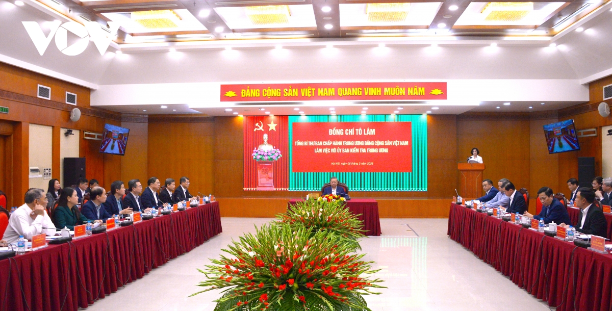 Tổng Bí thư Tô Lâm làm việc với Uỷ ban Kiểm tra Trung ương